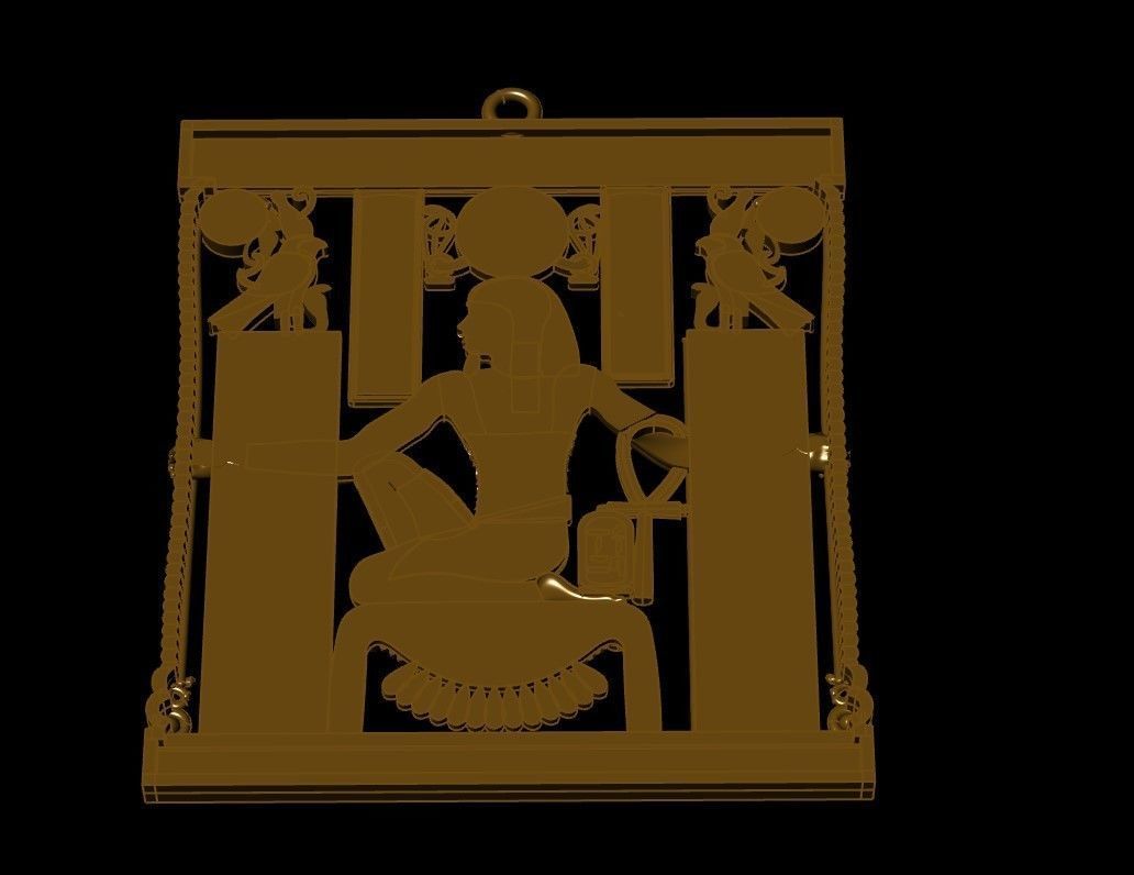 necklace Pharaonic King Tut 3D print model_4