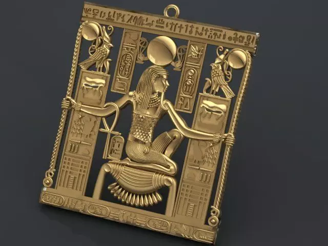 necklace Pharaonic King Tut 3D print model_0