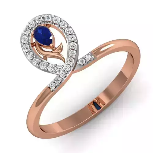 Women Ring Earrings Pendant set 3dm stl 3mf glb render details