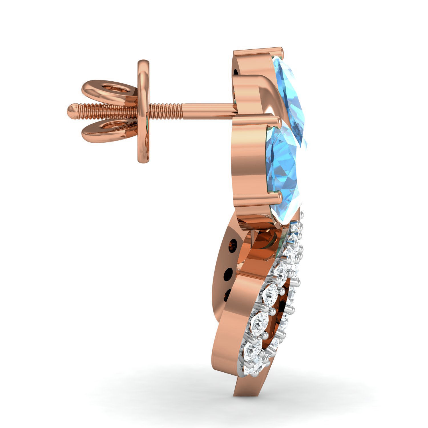 Women Butterfly Ring Earrings Pendant set 3dm stl 3mf glb render 3D print model_19