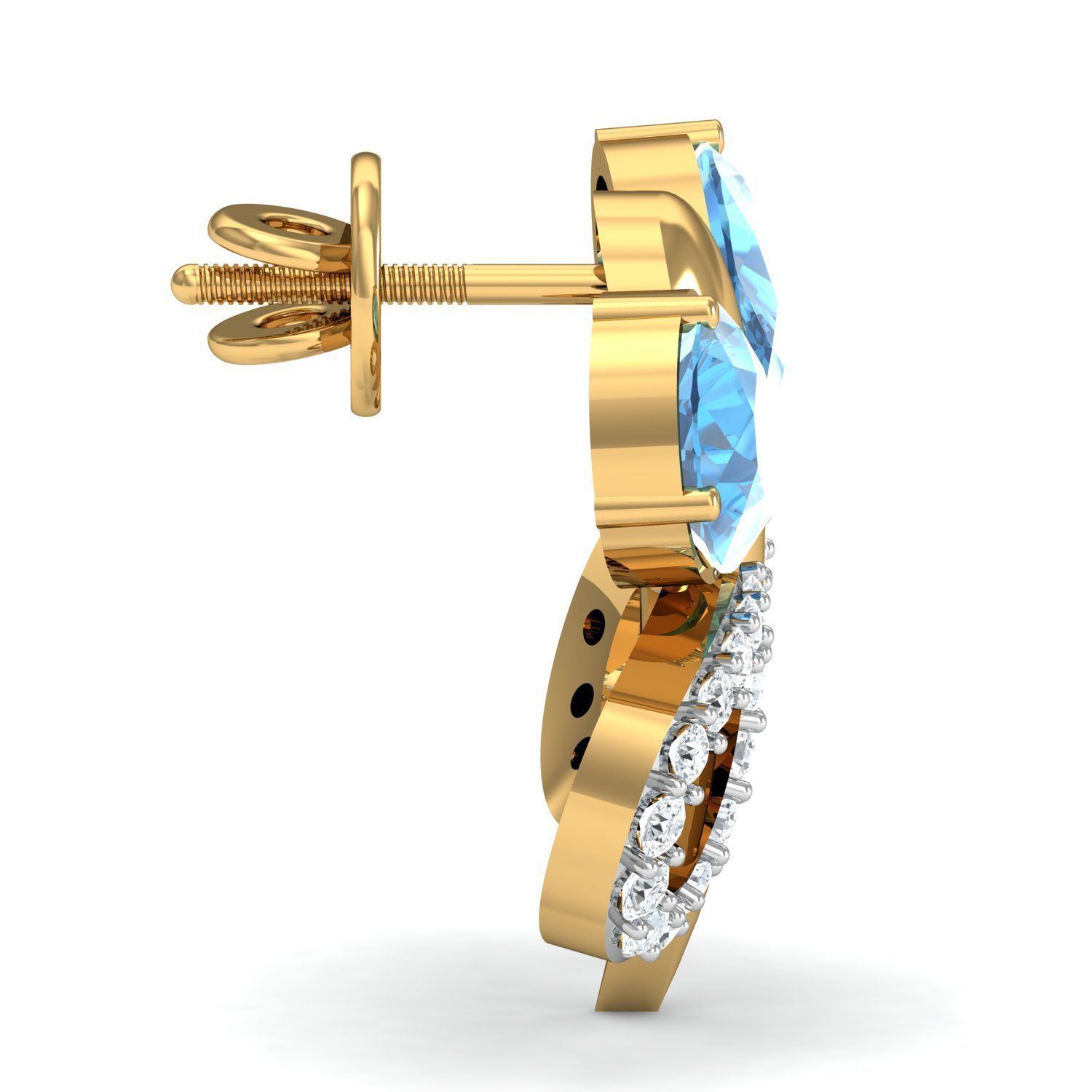 Women Butterfly Ring Earrings Pendant set 3dm stl 3mf glb render 3D print model_17