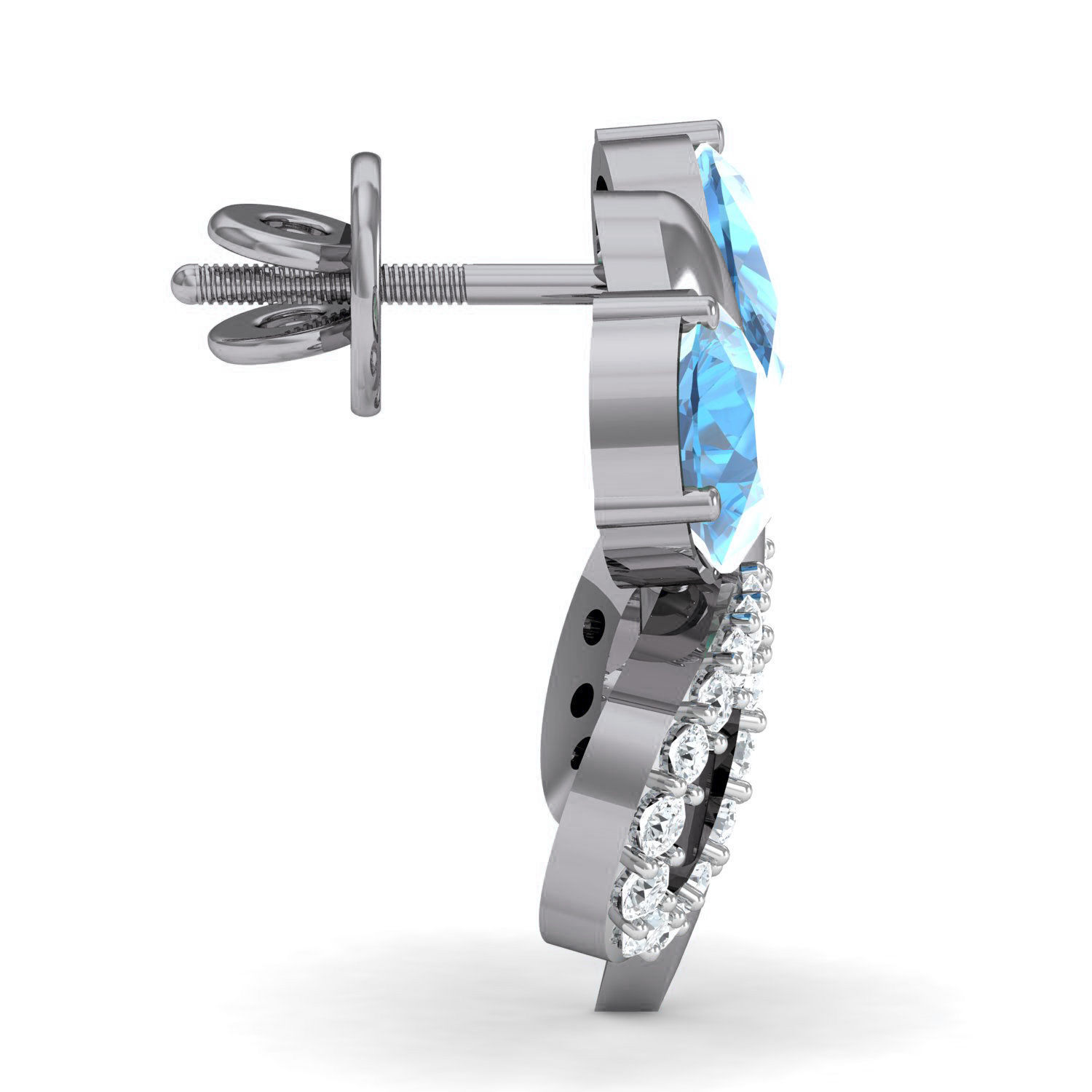 Women Butterfly Ring Earrings Pendant set 3dm stl 3mf glb render 3D print model_18