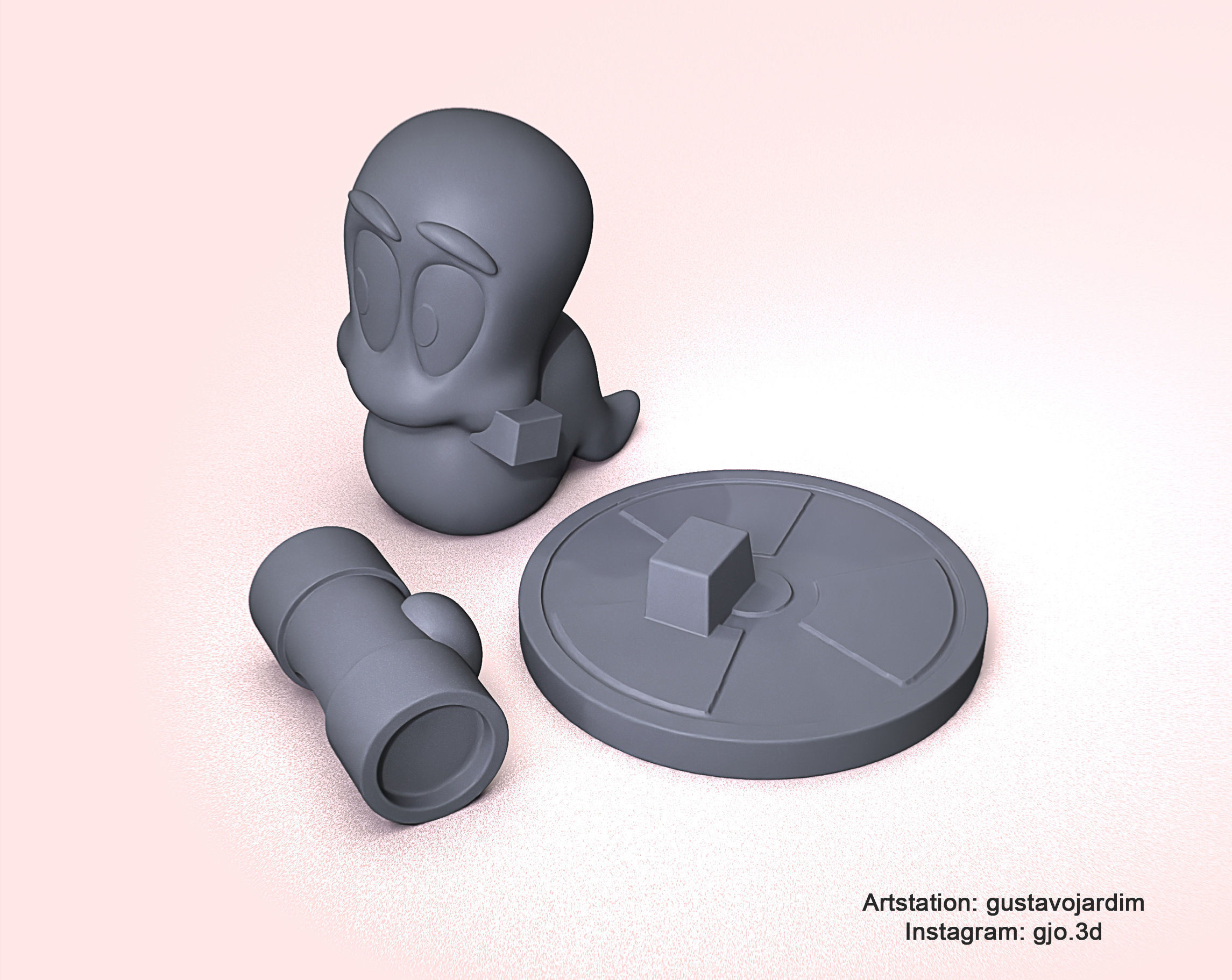Worms armageddon STL 3D print model_6