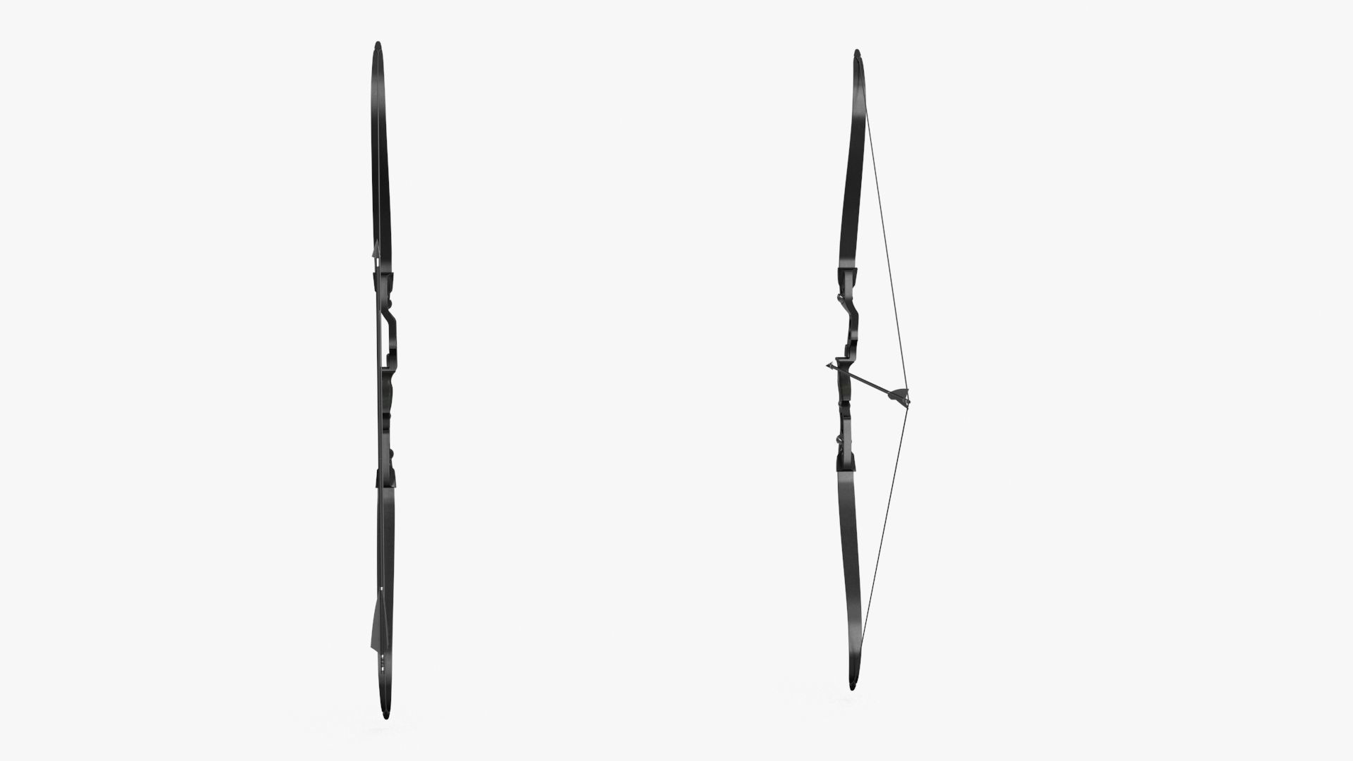 Recurve Bow Low-poly 3D model_5