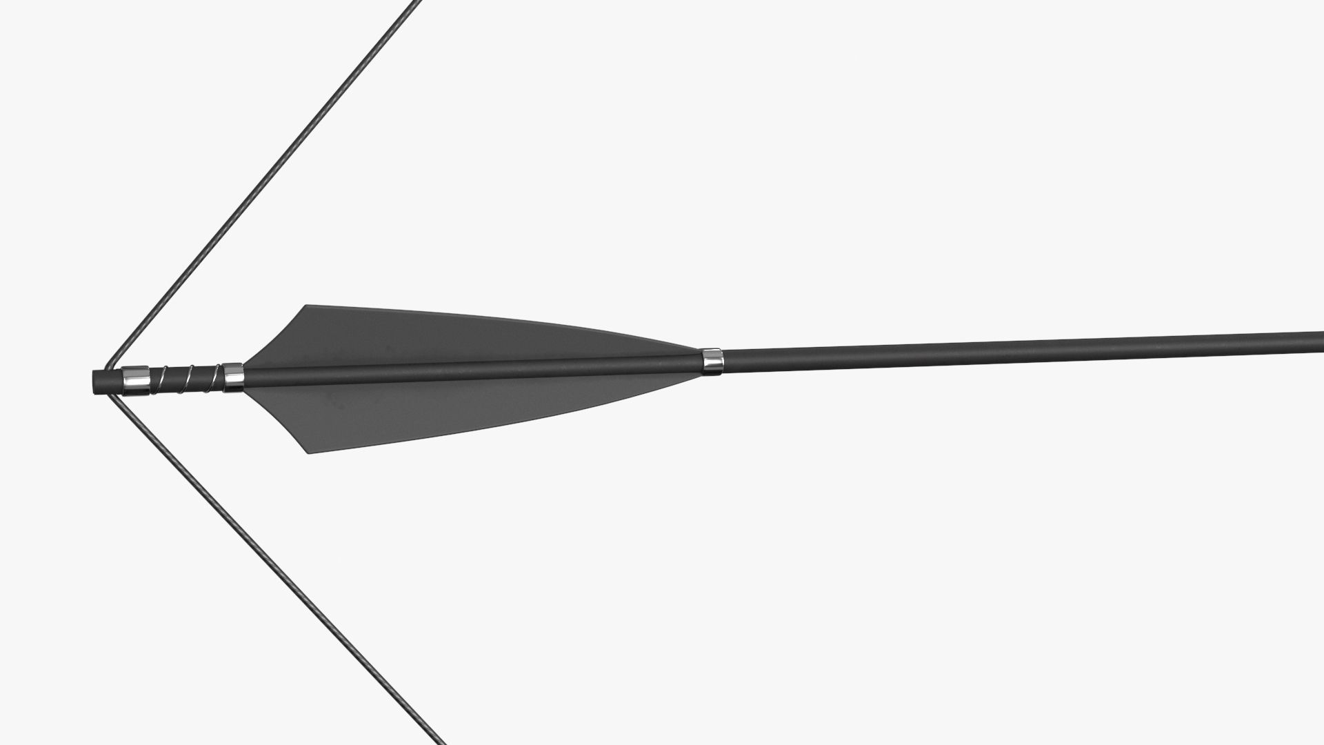 Recurve Bow Low-poly 3D model_17