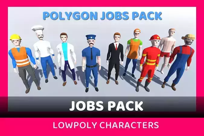 POLYGON Jobs Characters Pack - LOWPOLY Jobs Characters