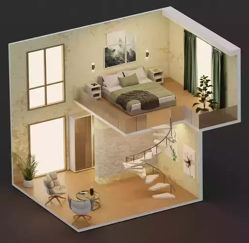 Doublefloor apartment