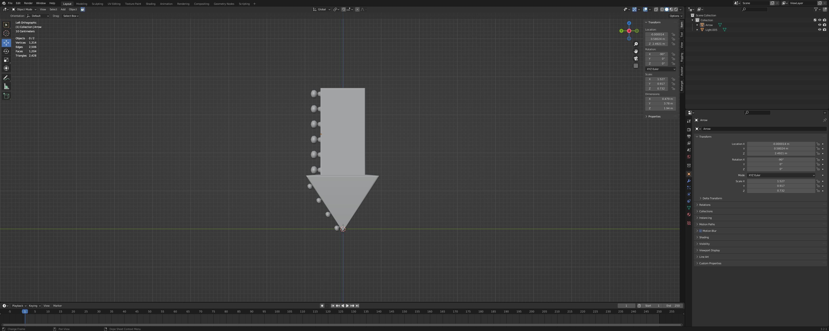 Lit Arrow Sign Free low-poly 3D model_4