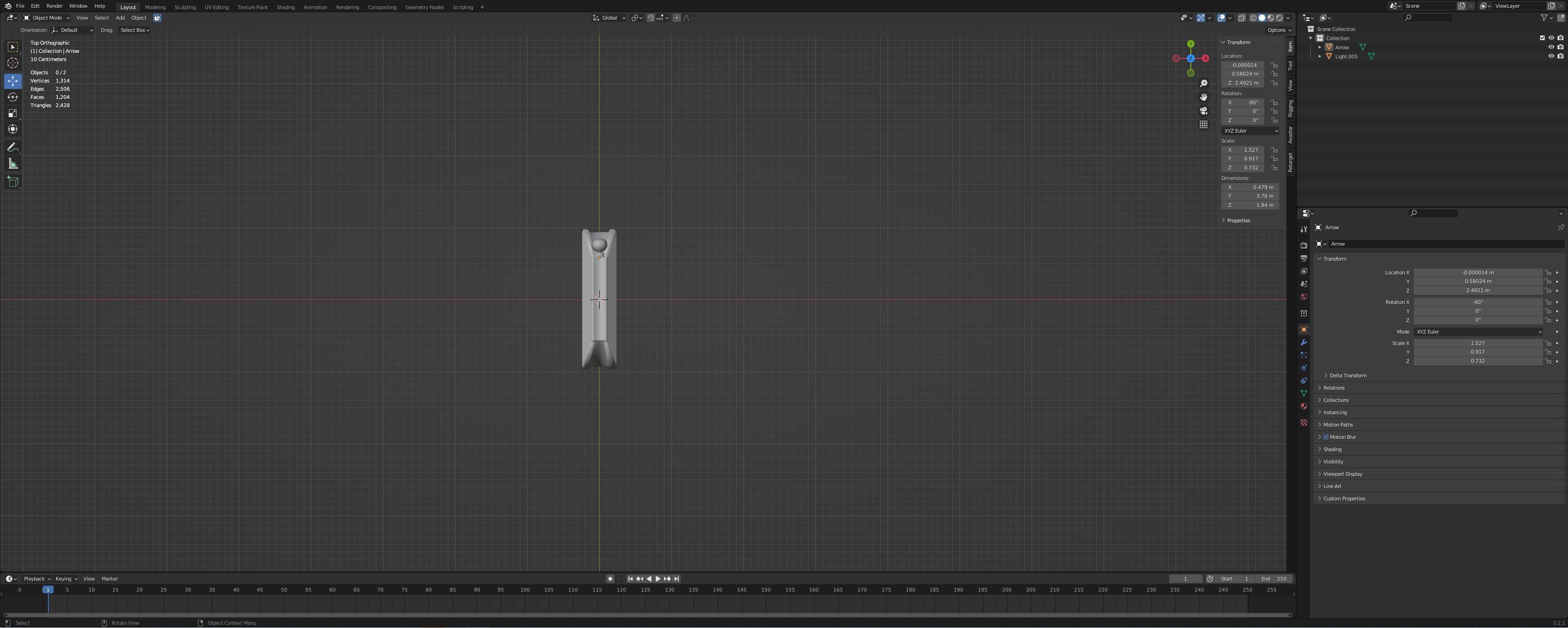 Lit Arrow Sign Free low-poly 3D model_1