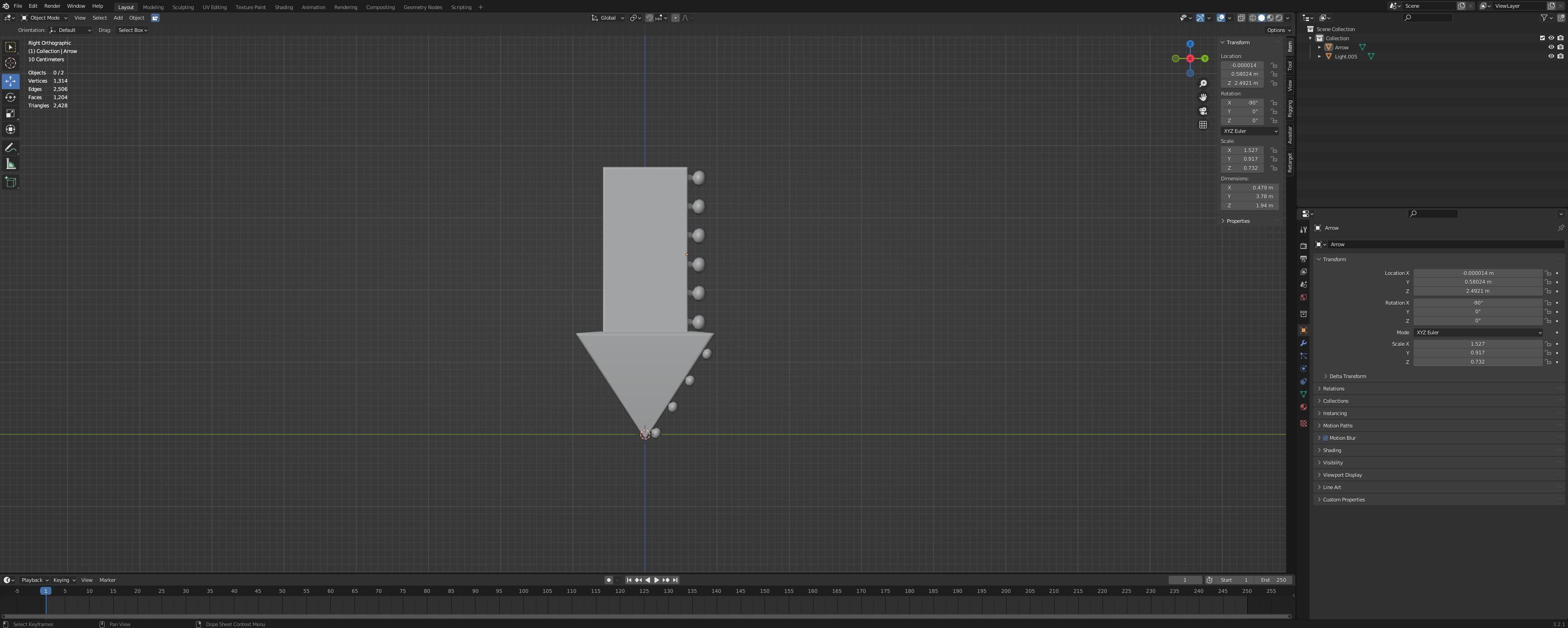 Lit Arrow Sign Free low-poly 3D model_2