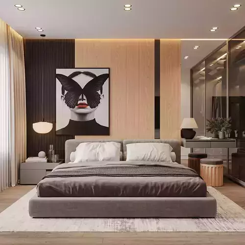 Interior Bedroom scene 01