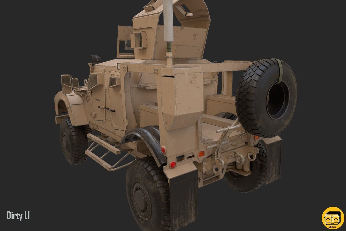 Oshkosh M-ATV Vehicle - Multiple Texture Sets -  3D model_8