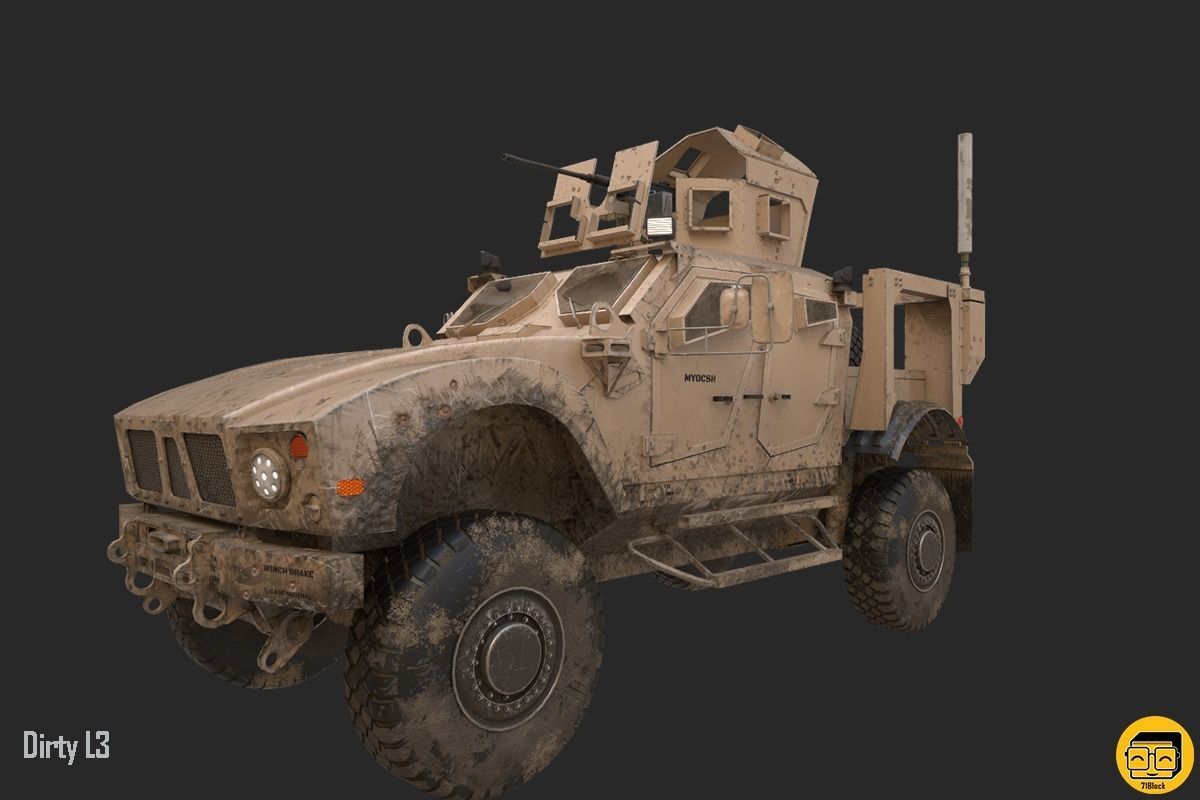 Oshkosh M-ATV Vehicle - Multiple Texture Sets -  3D model_15