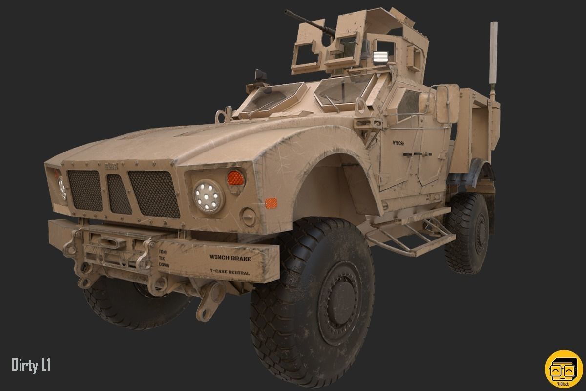 Oshkosh M-ATV Vehicle - Multiple Texture Sets -  3D model_7