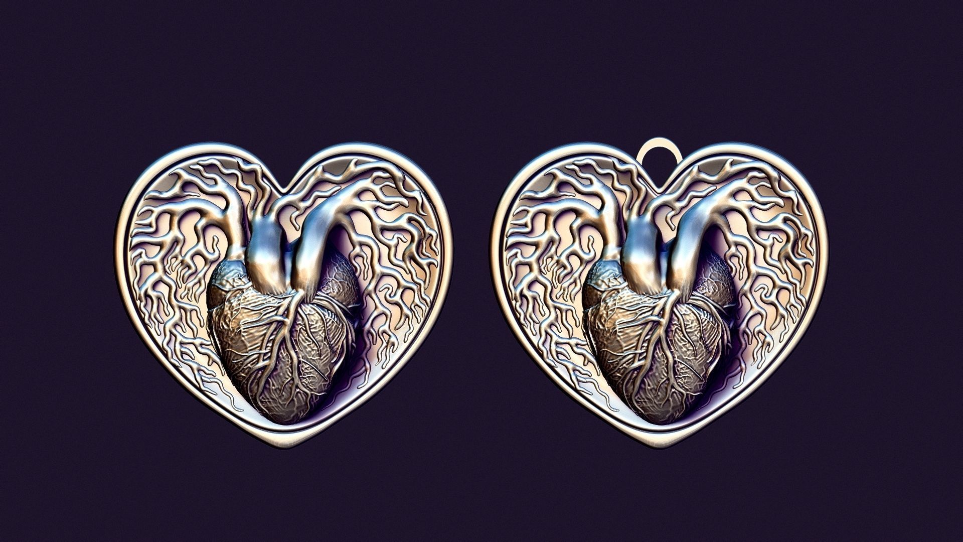 HEART MEDALLION 3D print model_1