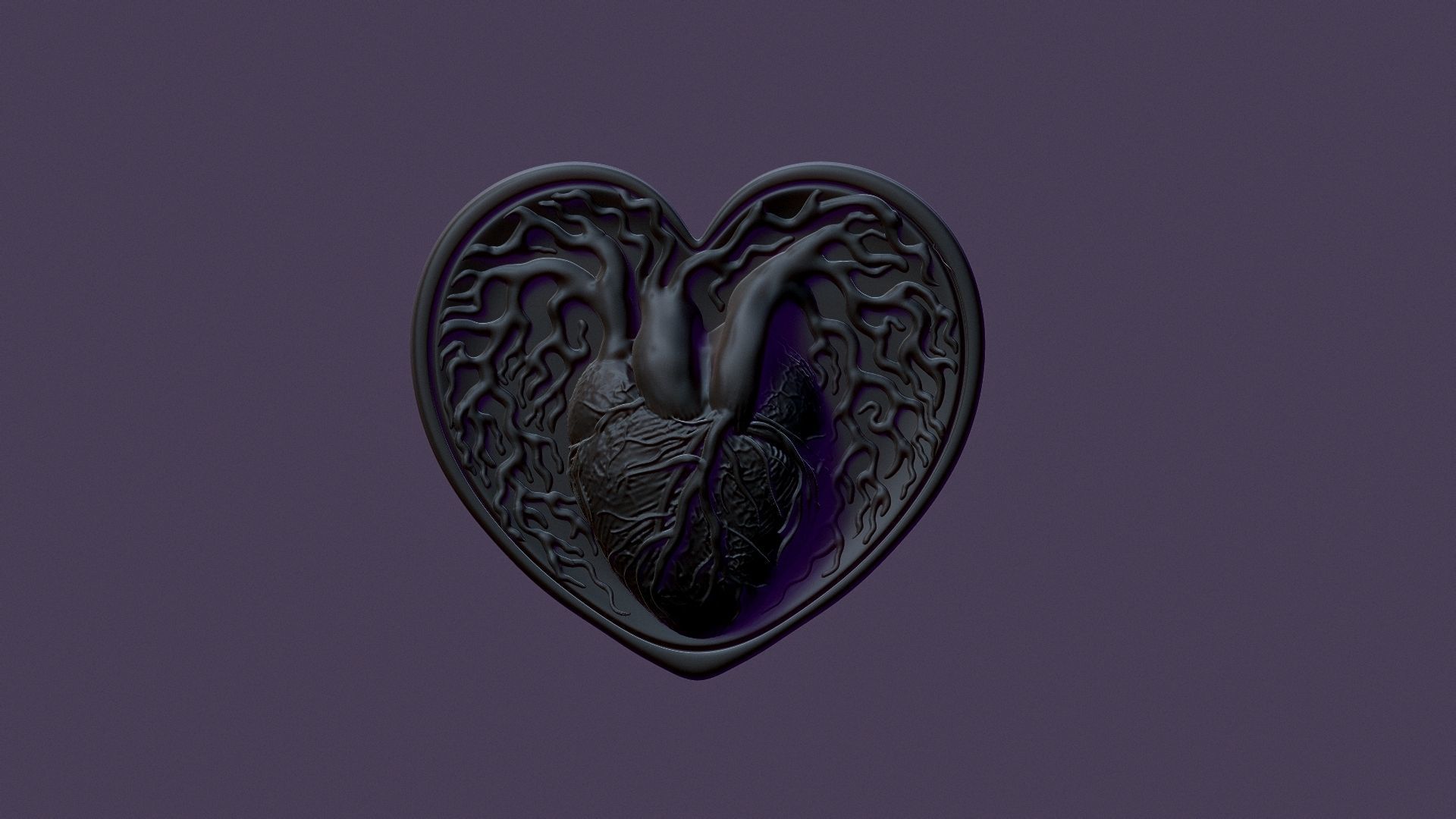HEART MEDALLION 3D print model_11