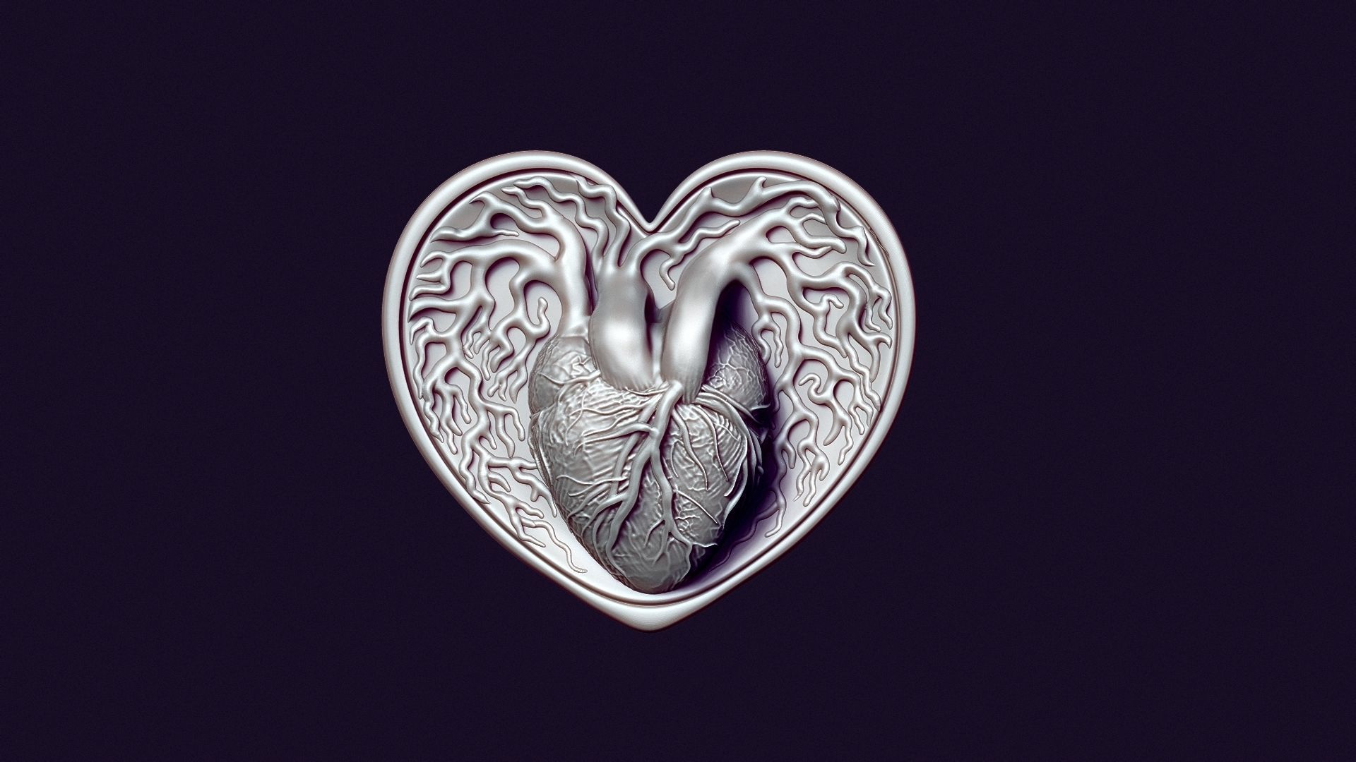 HEART MEDALLION 3D print model_14