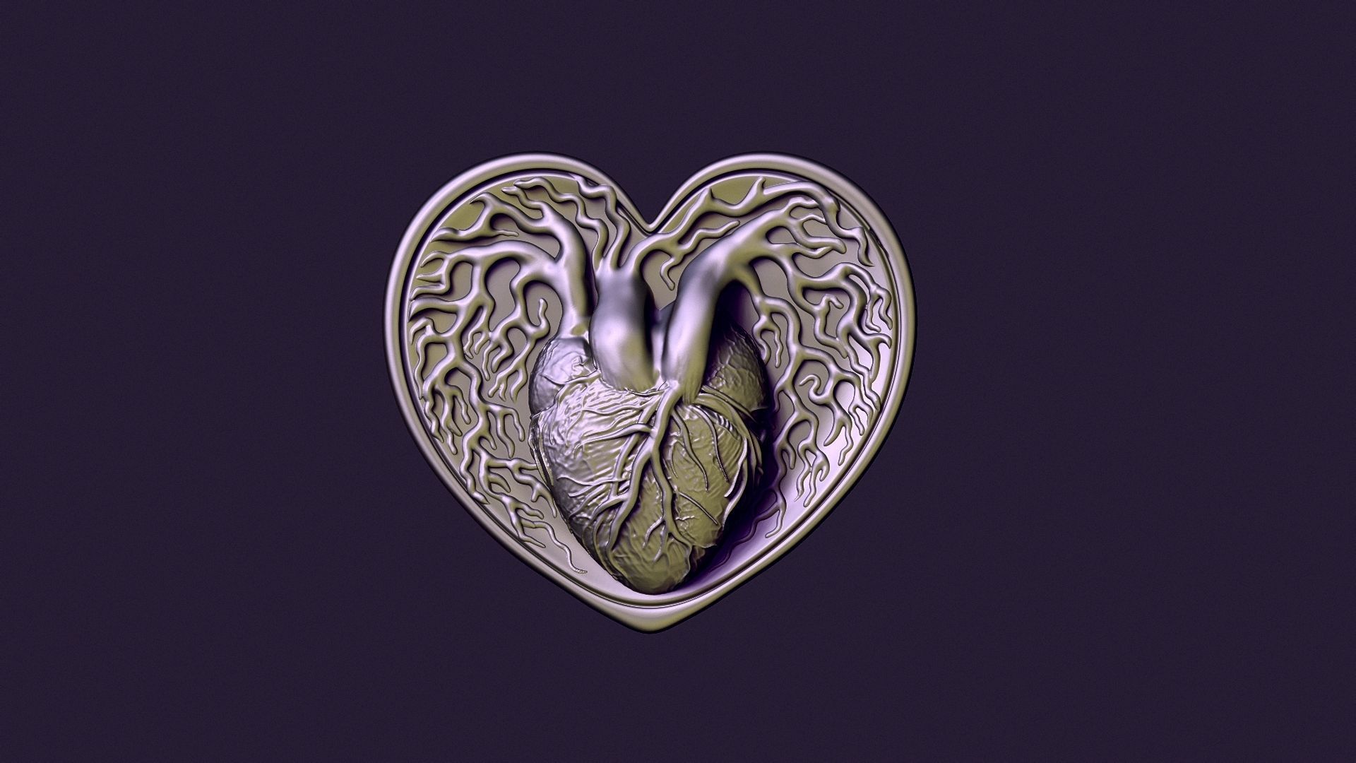 HEART MEDALLION 3D print model_18