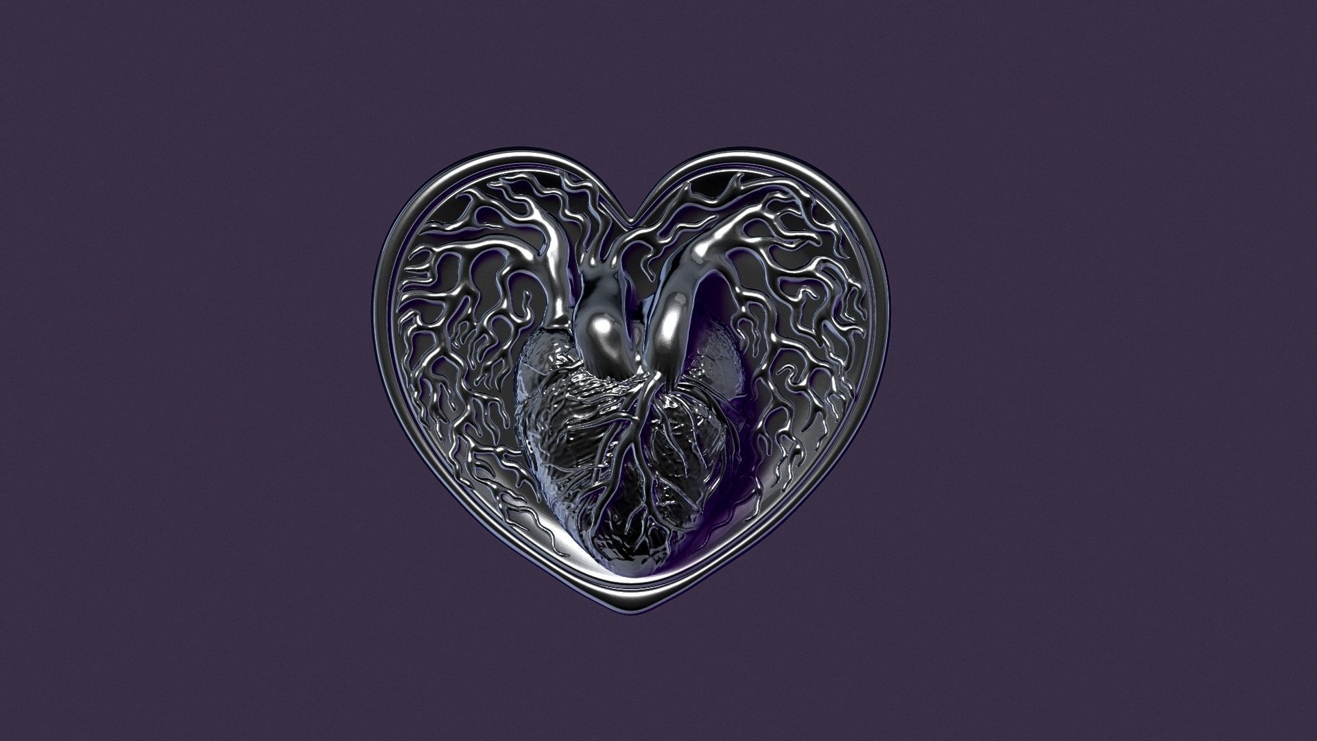 HEART MEDALLION 3D print model_6