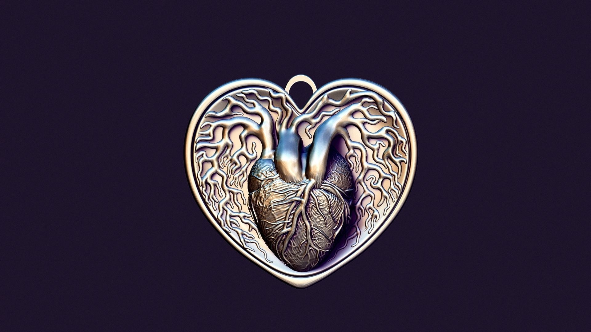 HEART MEDALLION 3D print model_2
