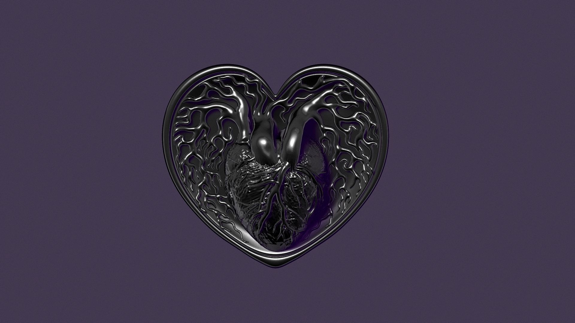 HEART MEDALLION 3D print model_5