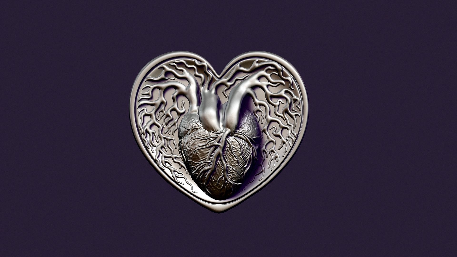 HEART MEDALLION 3D print model_12
