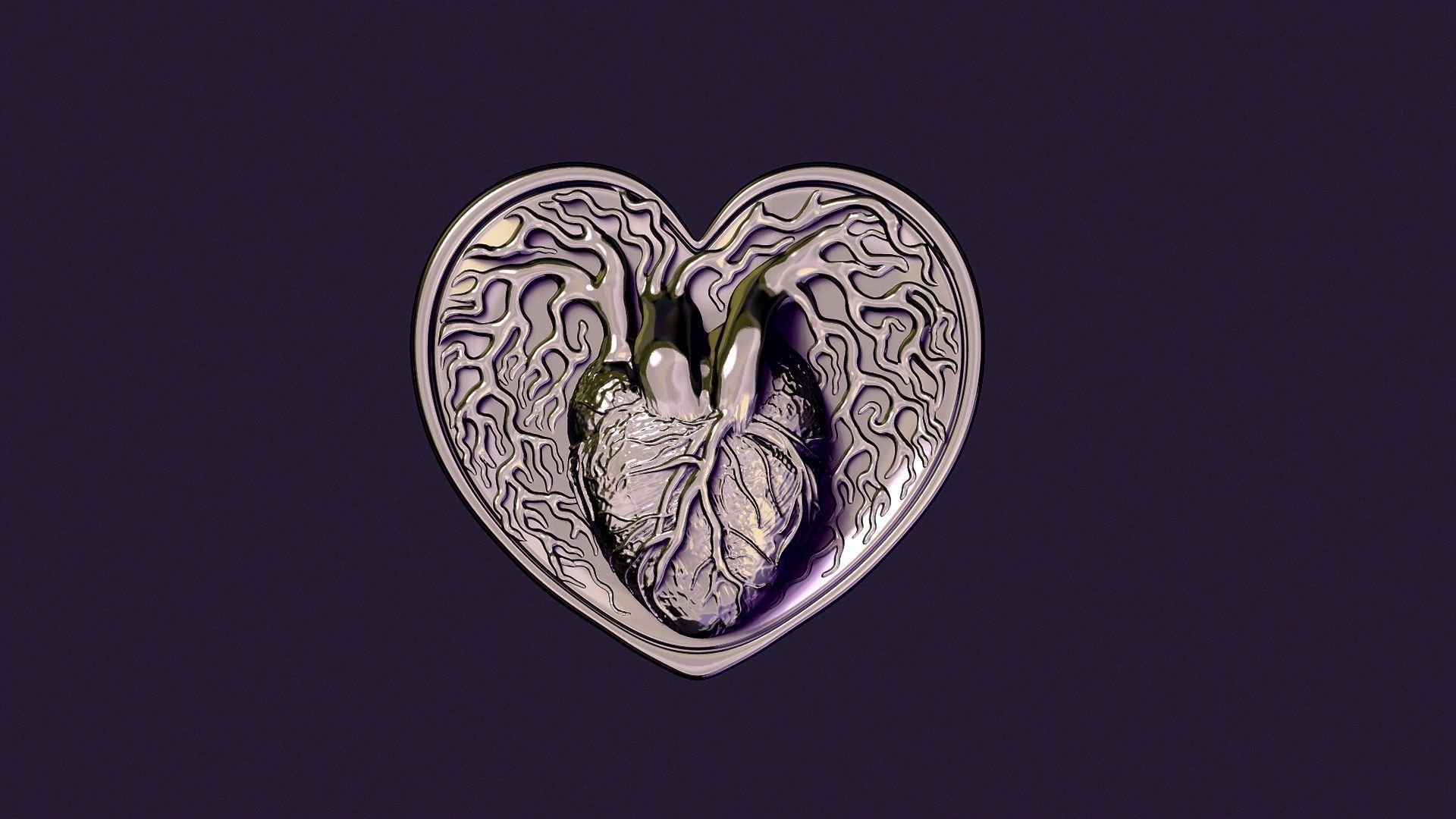 HEART MEDALLION 3D print model_17