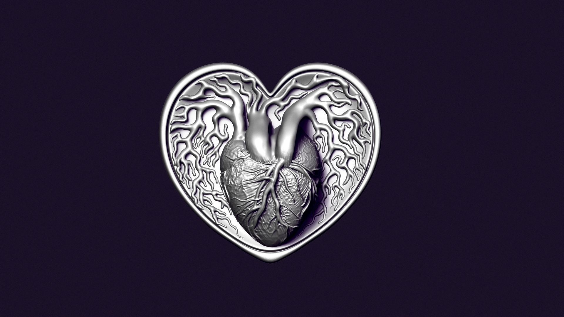 HEART MEDALLION 3D print model_13