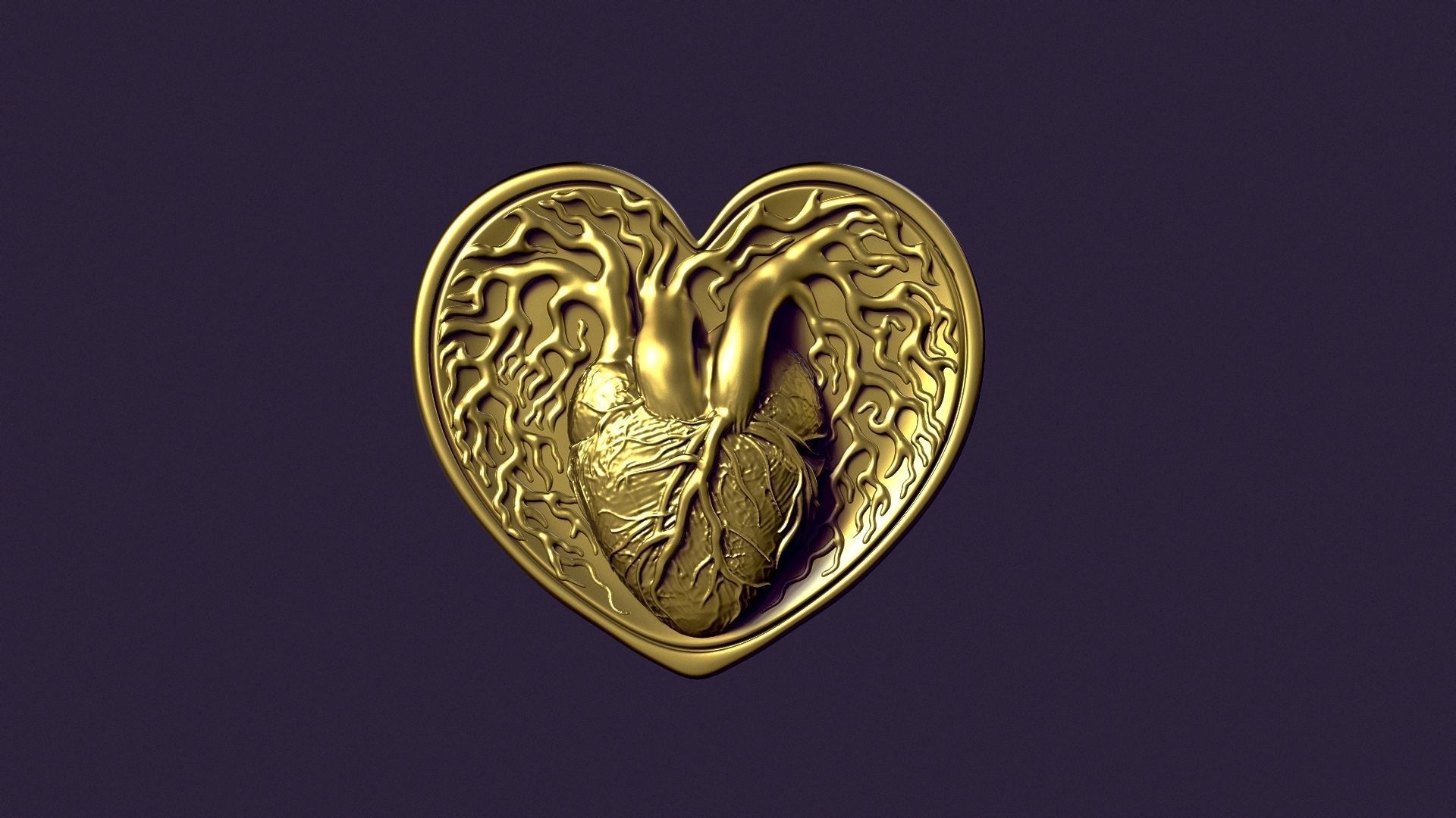 HEART MEDALLION 3D print model_9