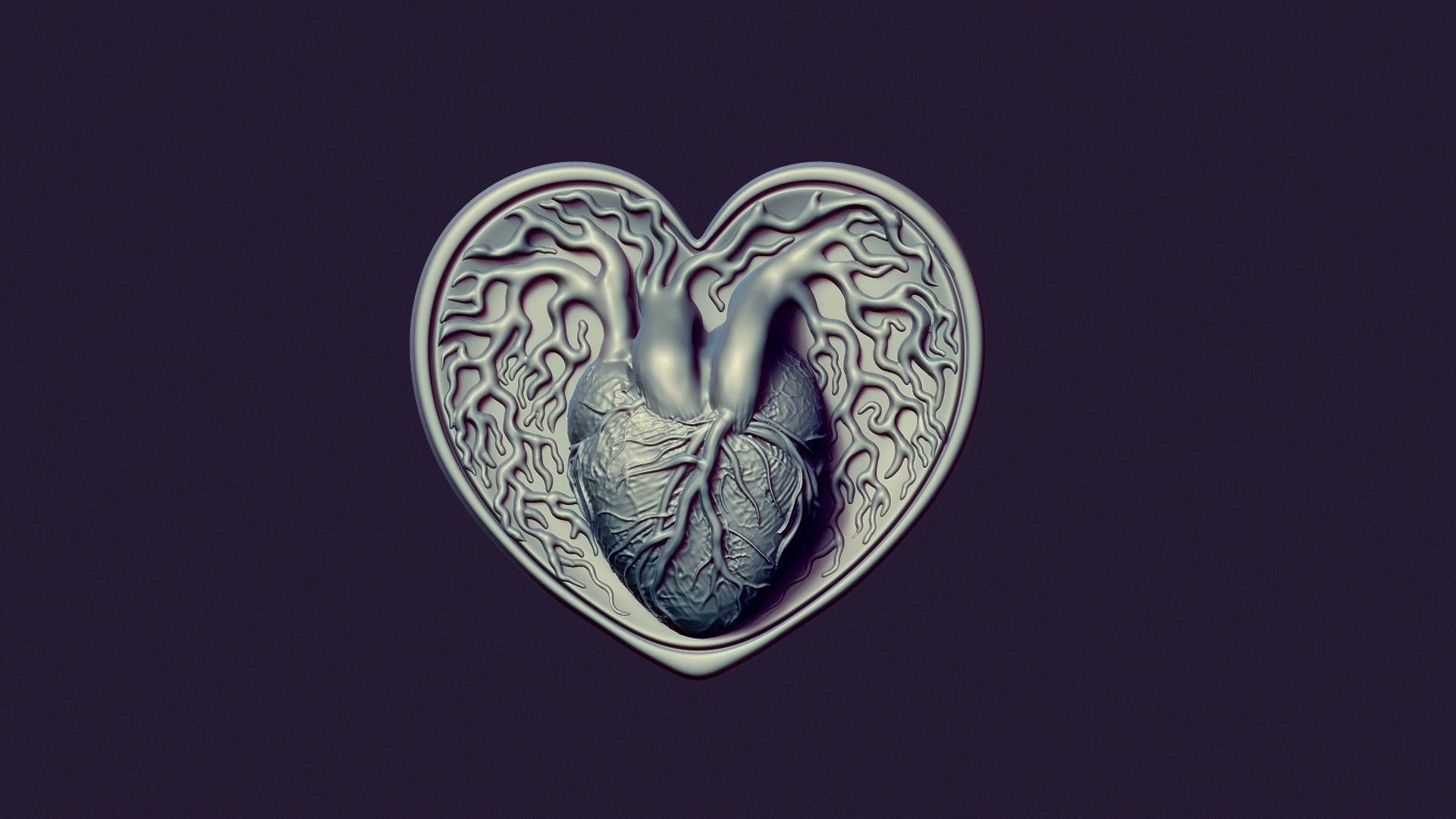 HEART MEDALLION 3D print model_10
