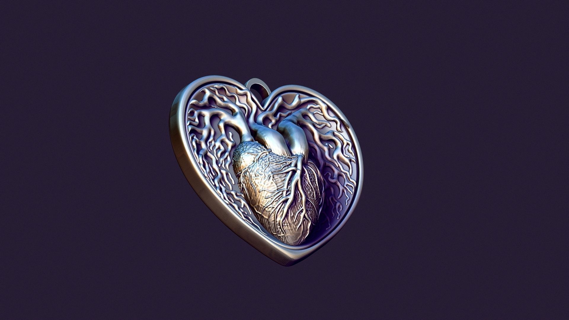 HEART MEDALLION 3D print model_3
