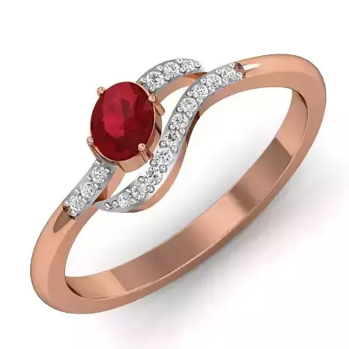 Women Ruby Ring Earrings Pendant set 3dm stl 3mf glb render