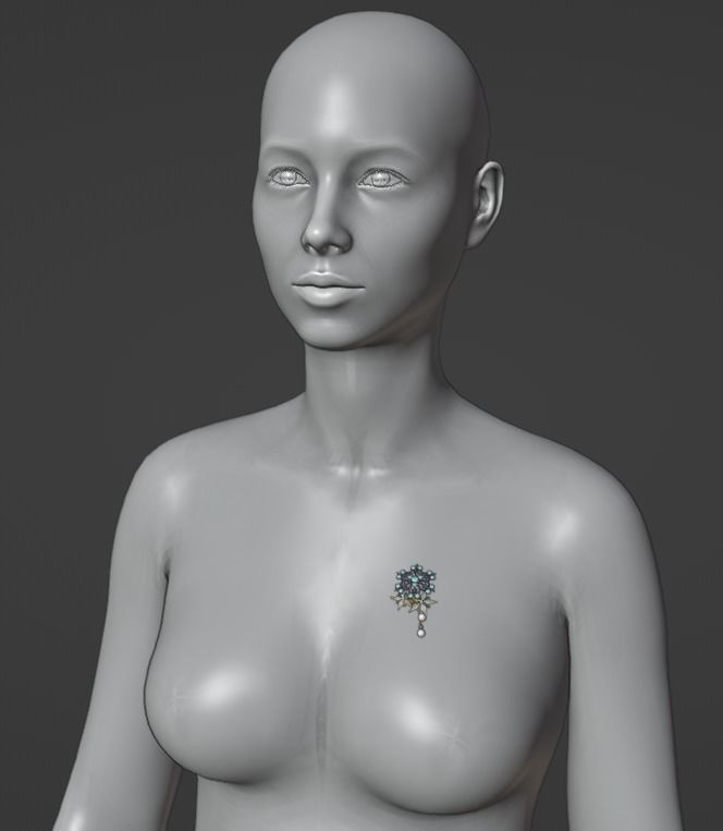 brooch ashley graham  resident evil 4 remake 3D print model_4