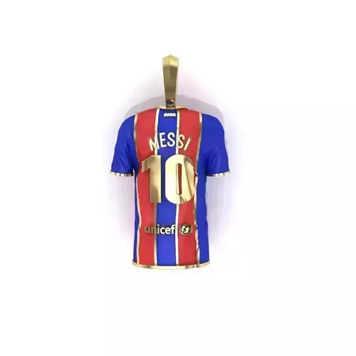 Barcelona Lionel Messi Jersey  Pendant with enamel 3D print model