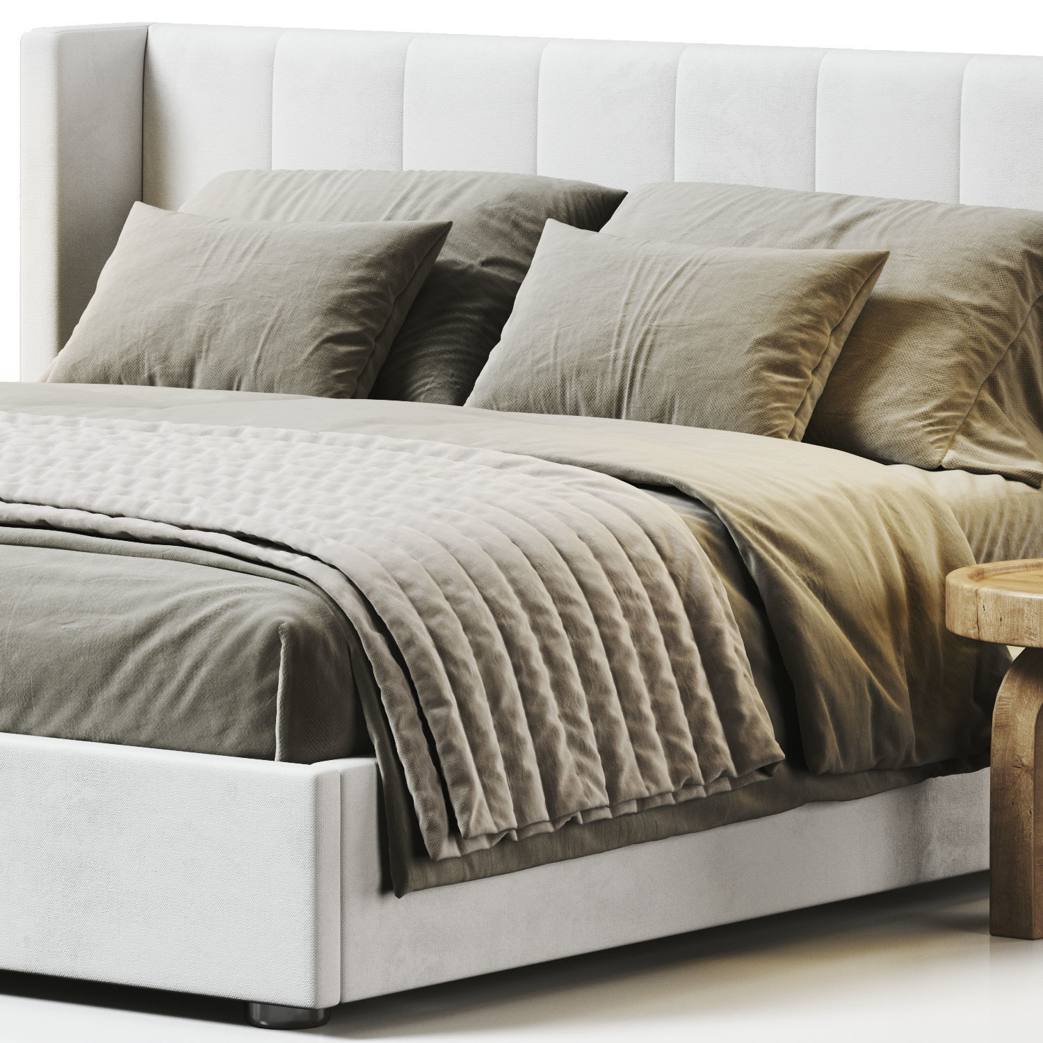 West Elm Shelter Bed 3D model_6