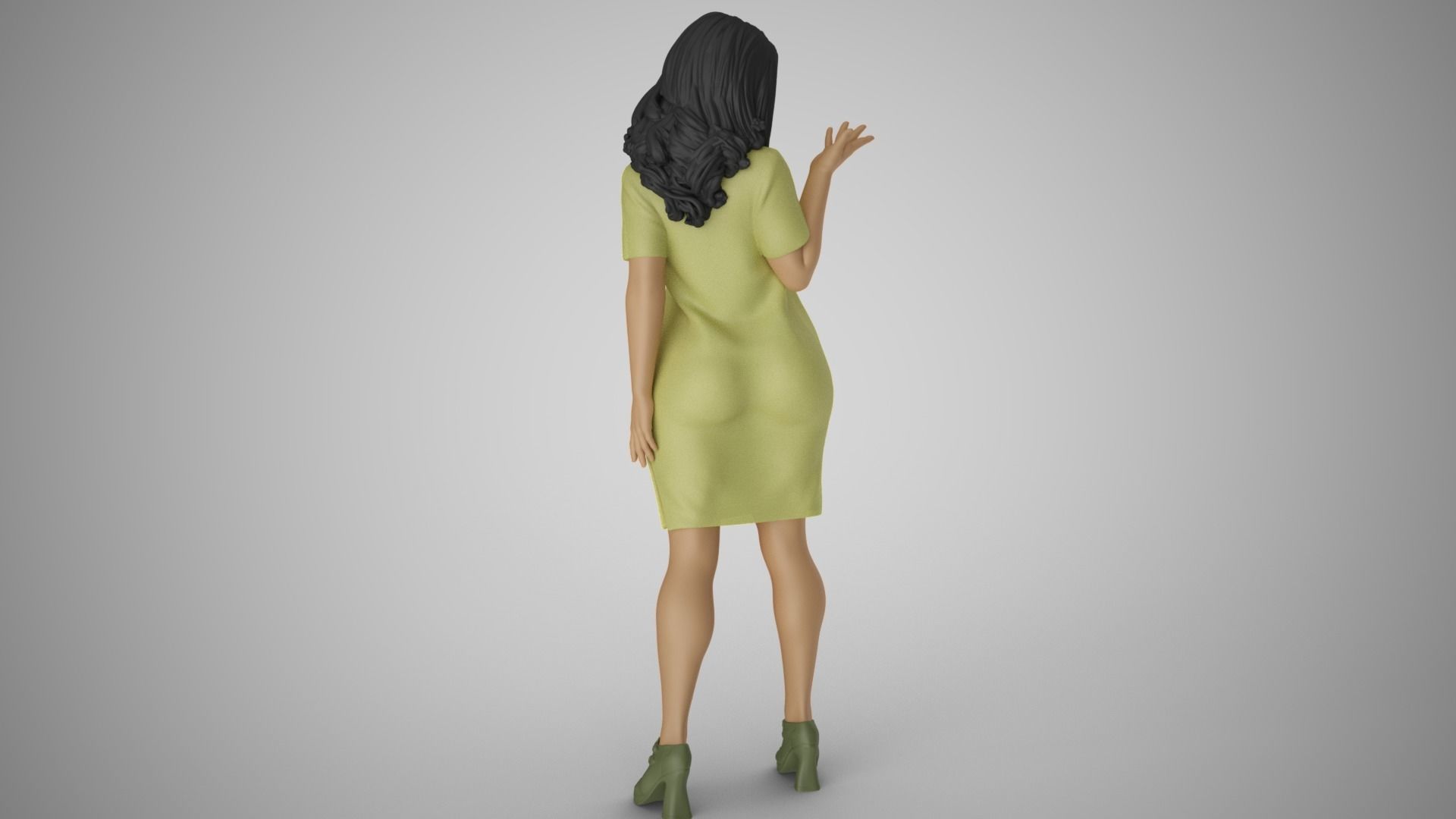 Negotiating Girl 2 3D print model_7