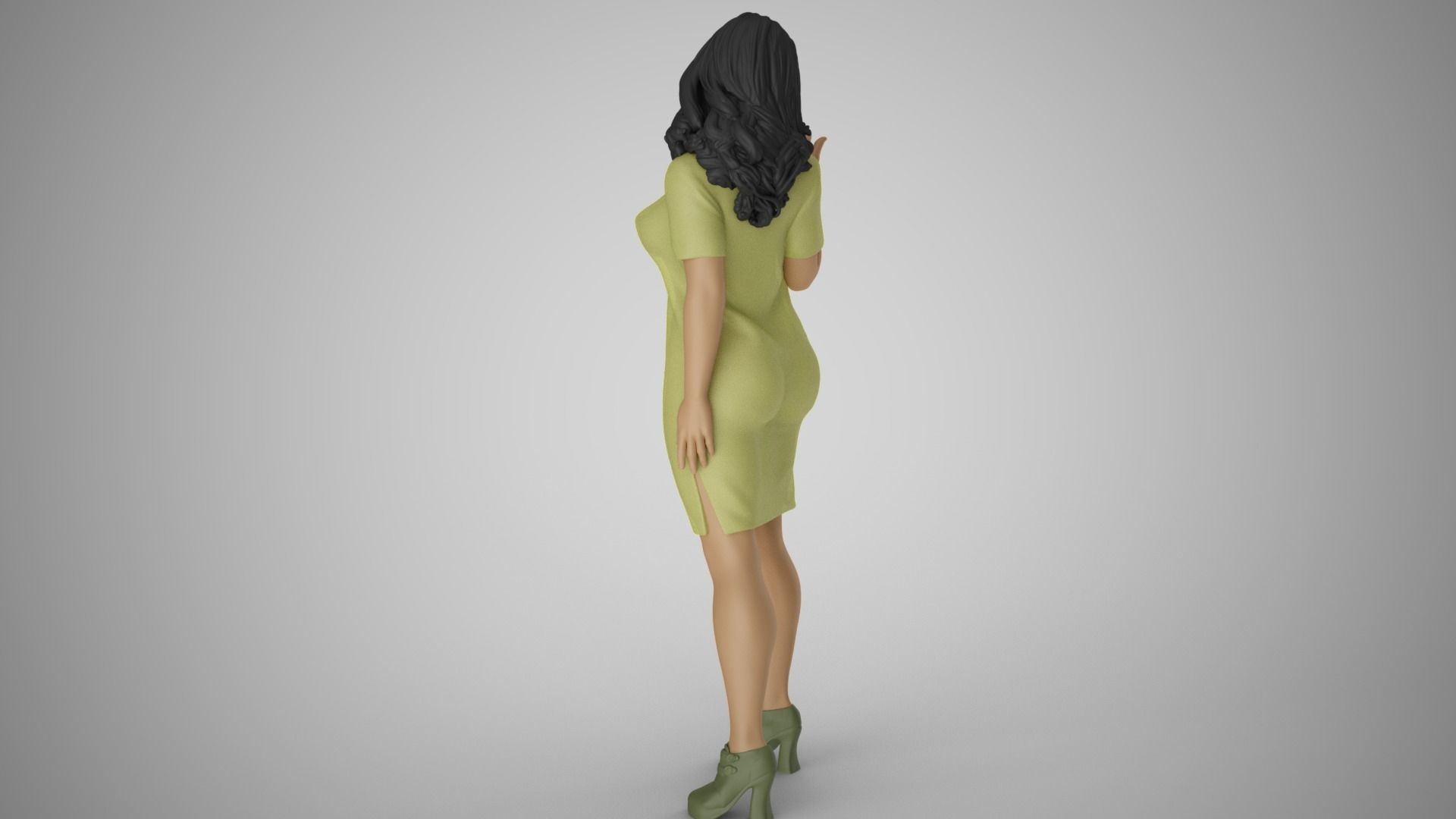 Negotiating Girl 2 3D print model_8
