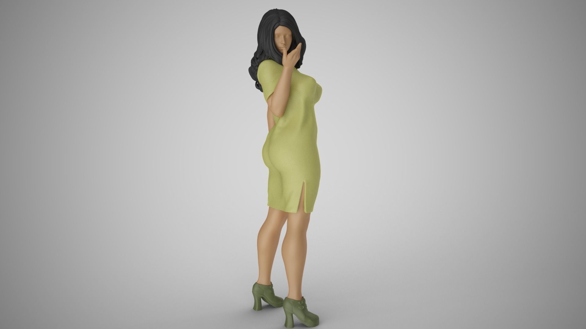 Negotiating Girl 2 3D print model_5