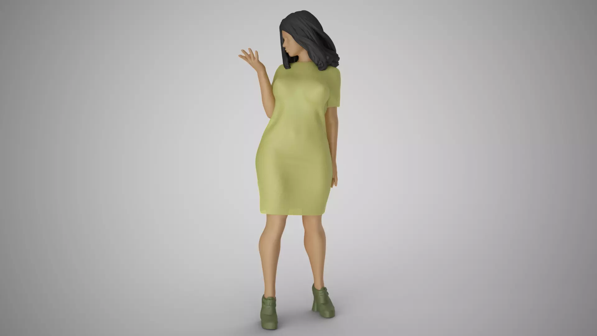 Negotiating Girl 2 3D print model_0