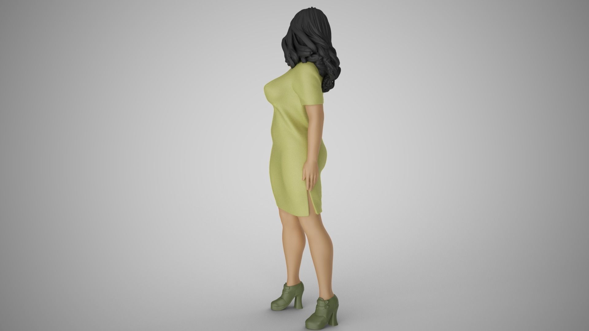 Negotiating Girl 2 3D print model_9