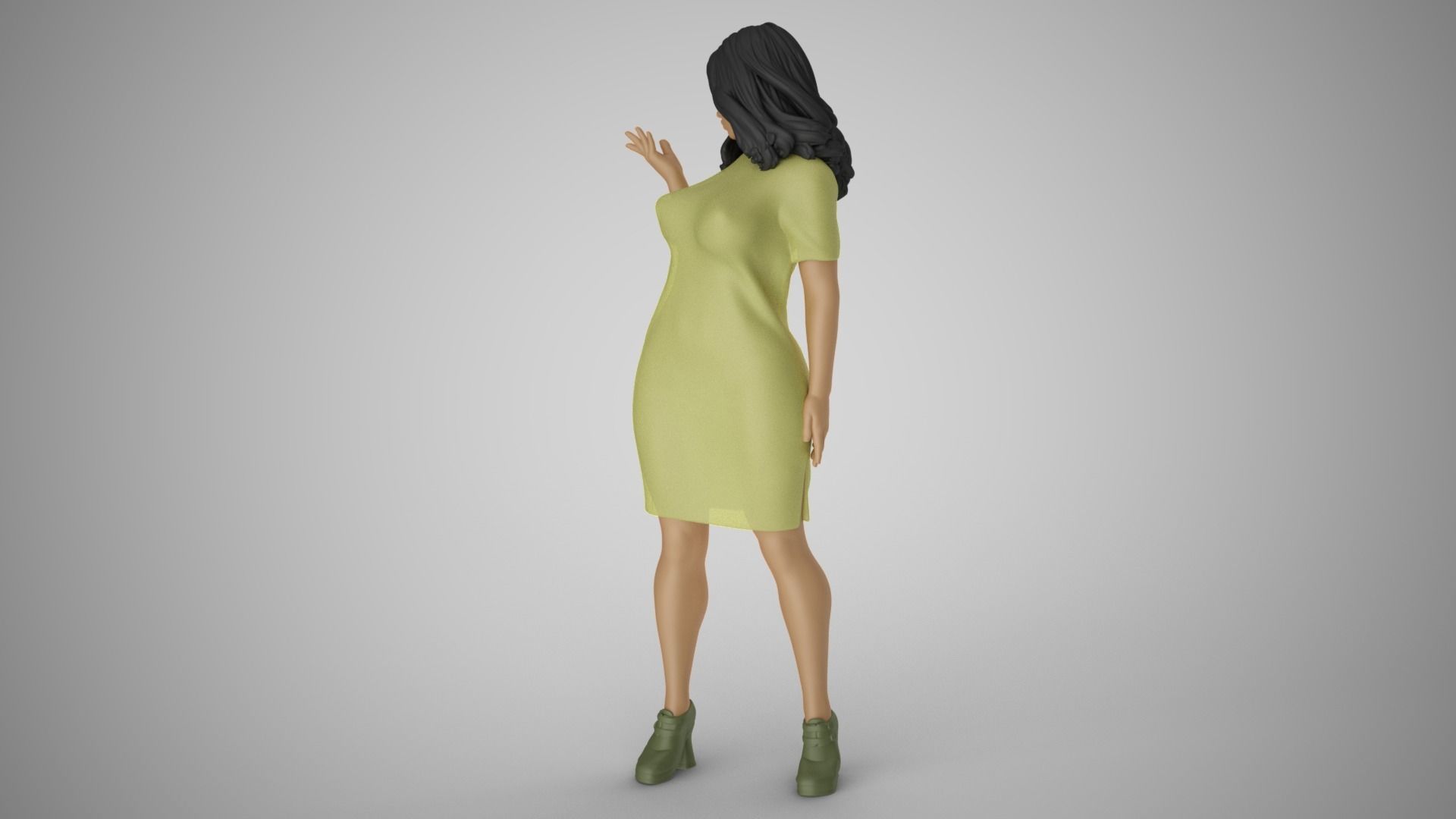 Negotiating Girl 2 3D print model_10