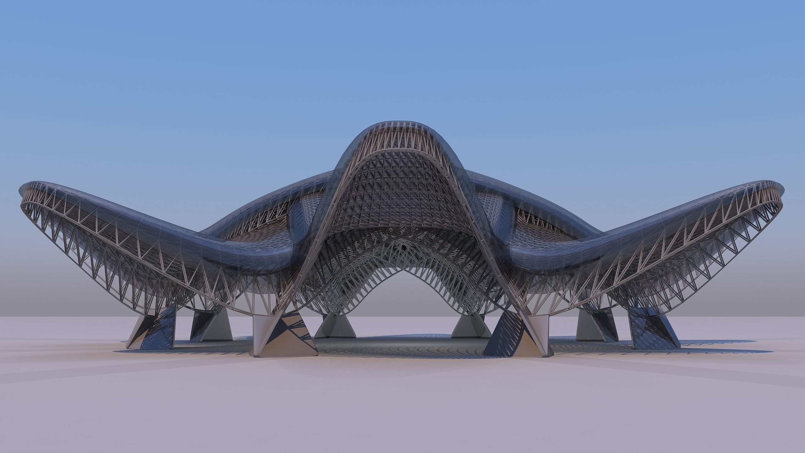 0163 - Parametric Shade Structure 3D model_3