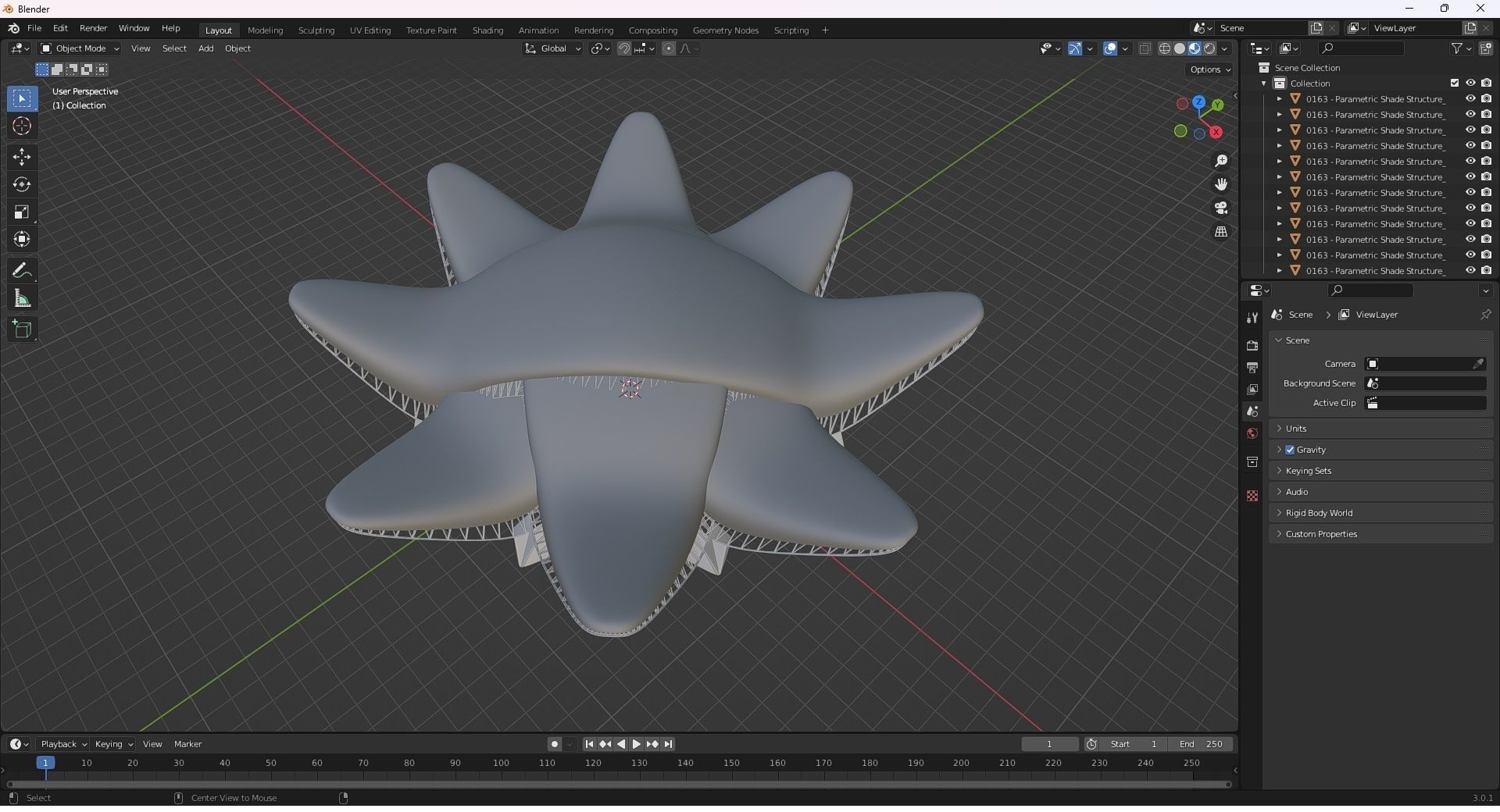 0163 - Parametric Shade Structure 3D model_22