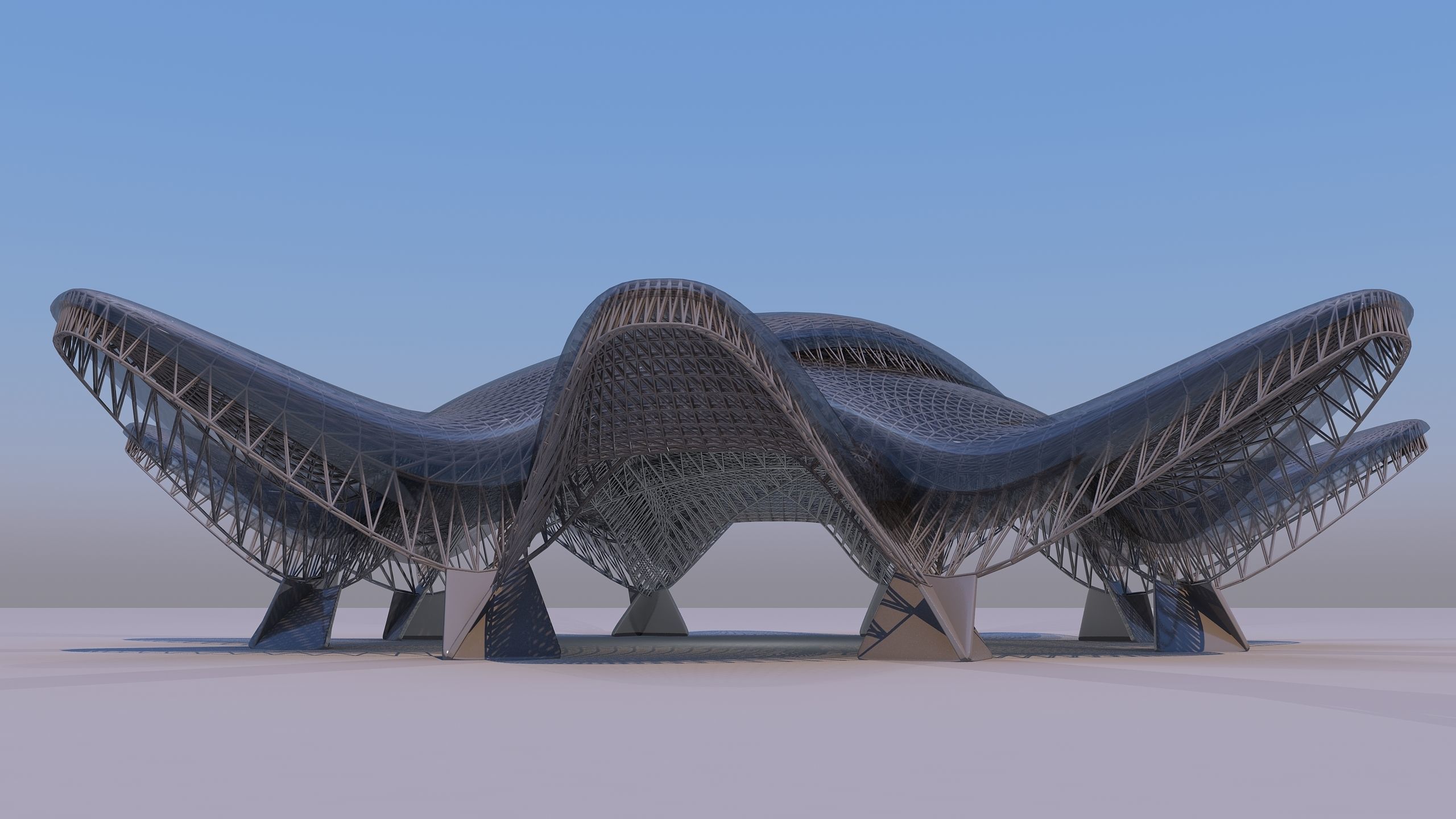 0163 - Parametric Shade Structure 3D model_4