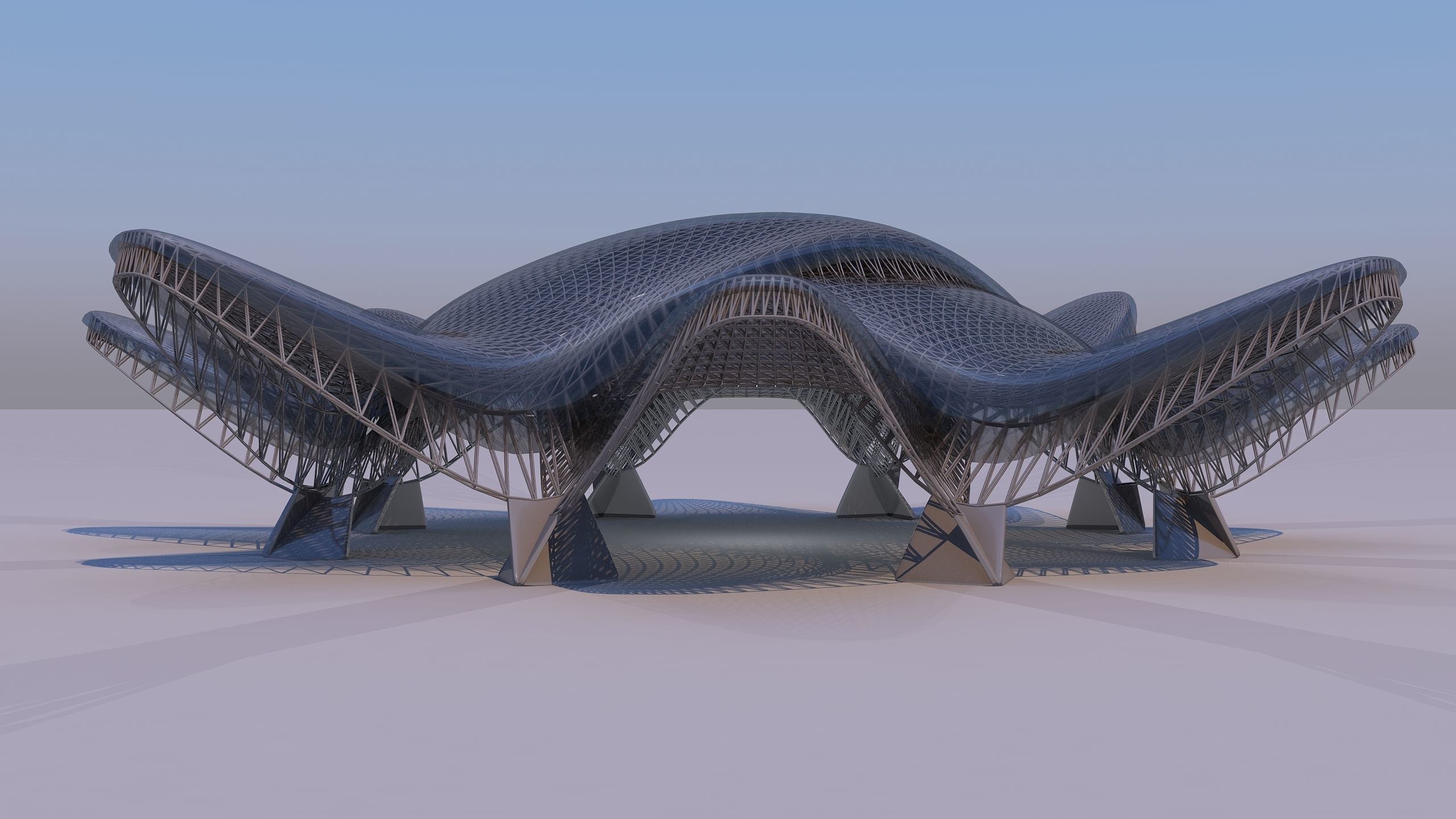 0163 - Parametric Shade Structure 3D model_7