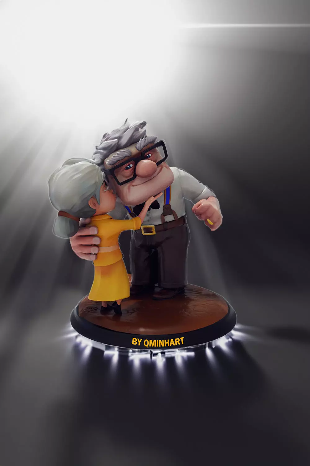 Vintage Love Story Statue STL 3D print model