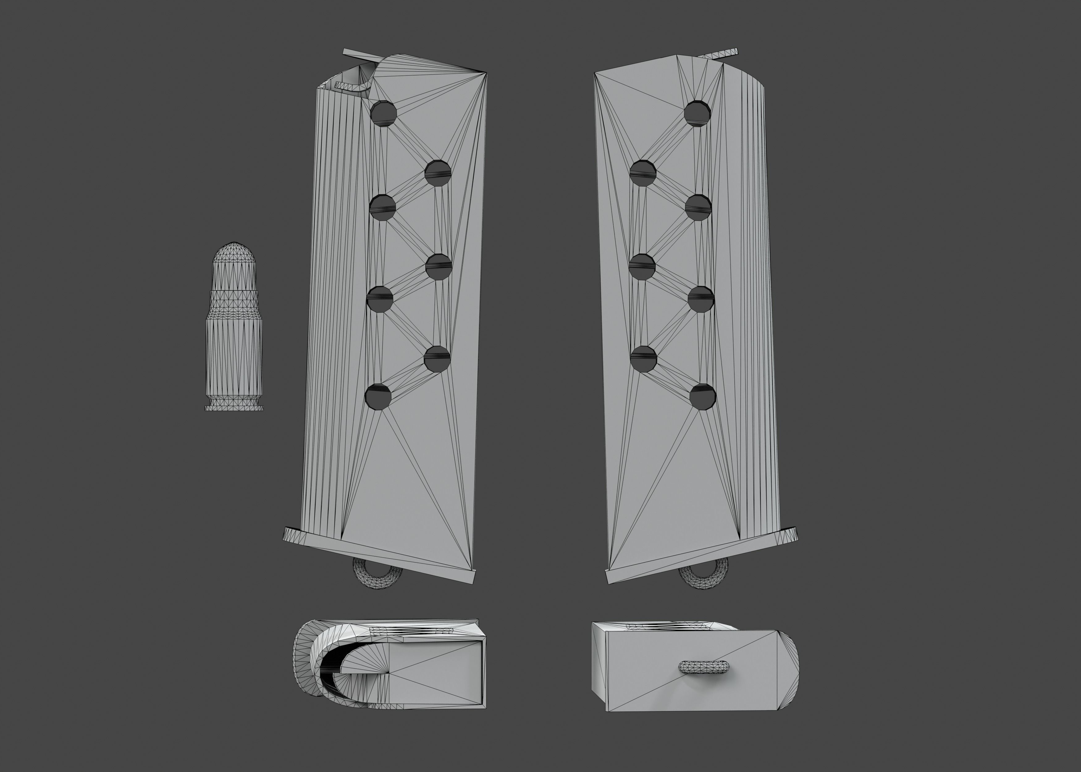 TT 33 Tokarev pistol Low-poly 3D model_15