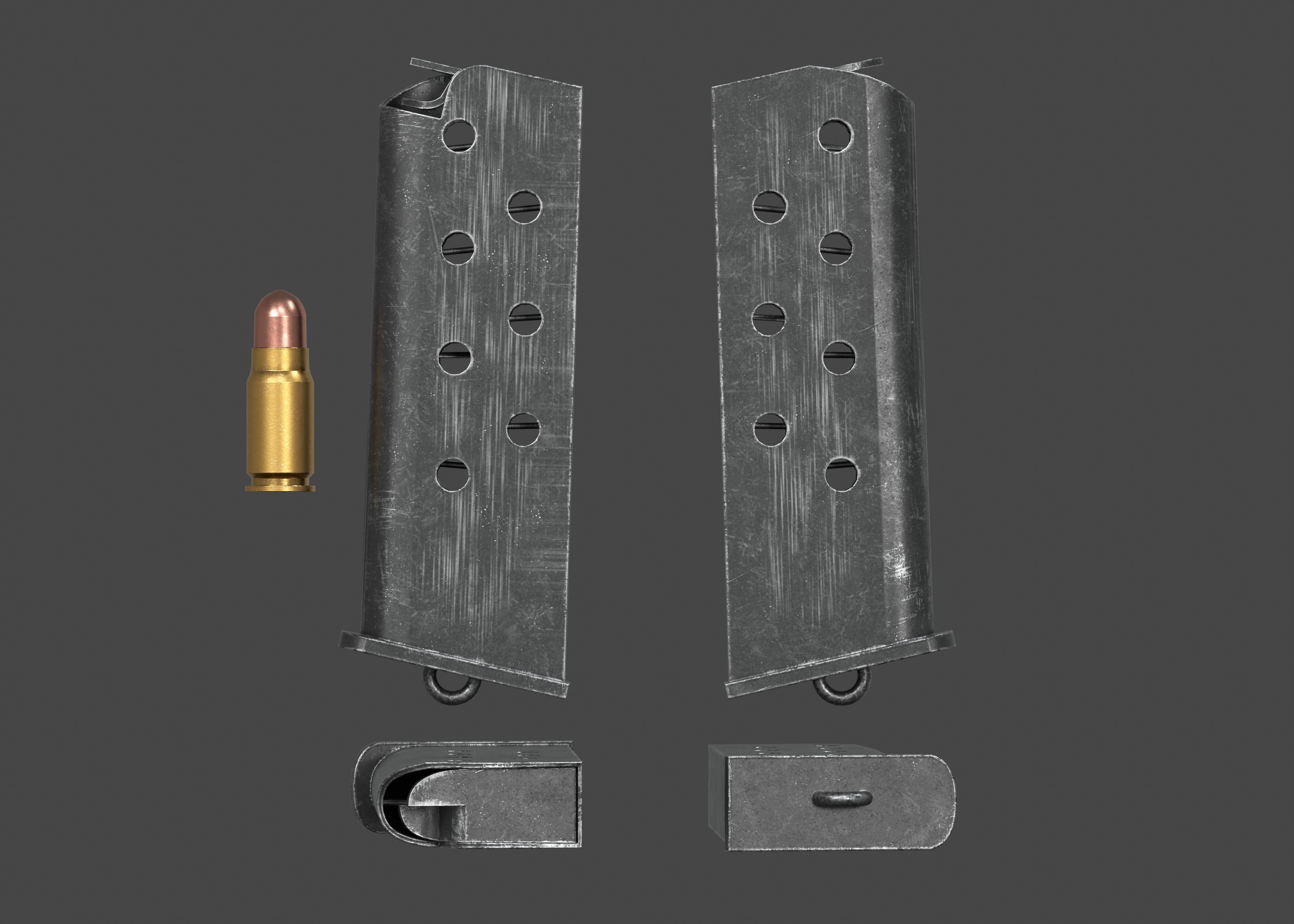 TT 33 Tokarev pistol Low-poly 3D model_9