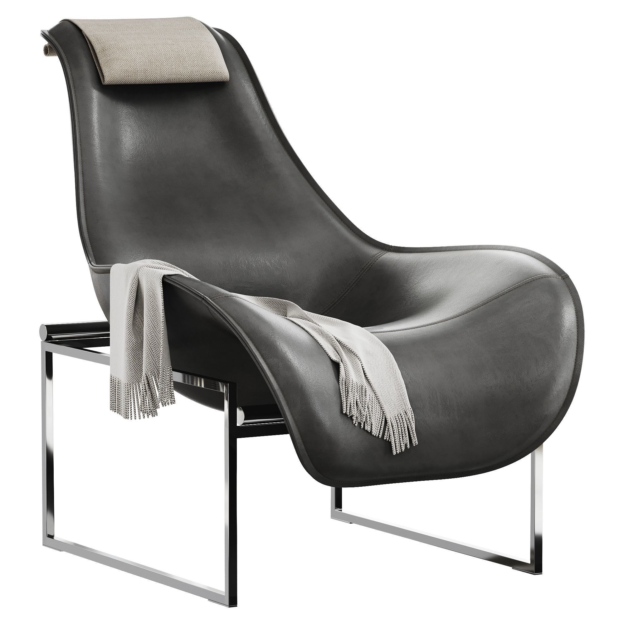 Armchair MART by Italia Low-poly 3D model_1