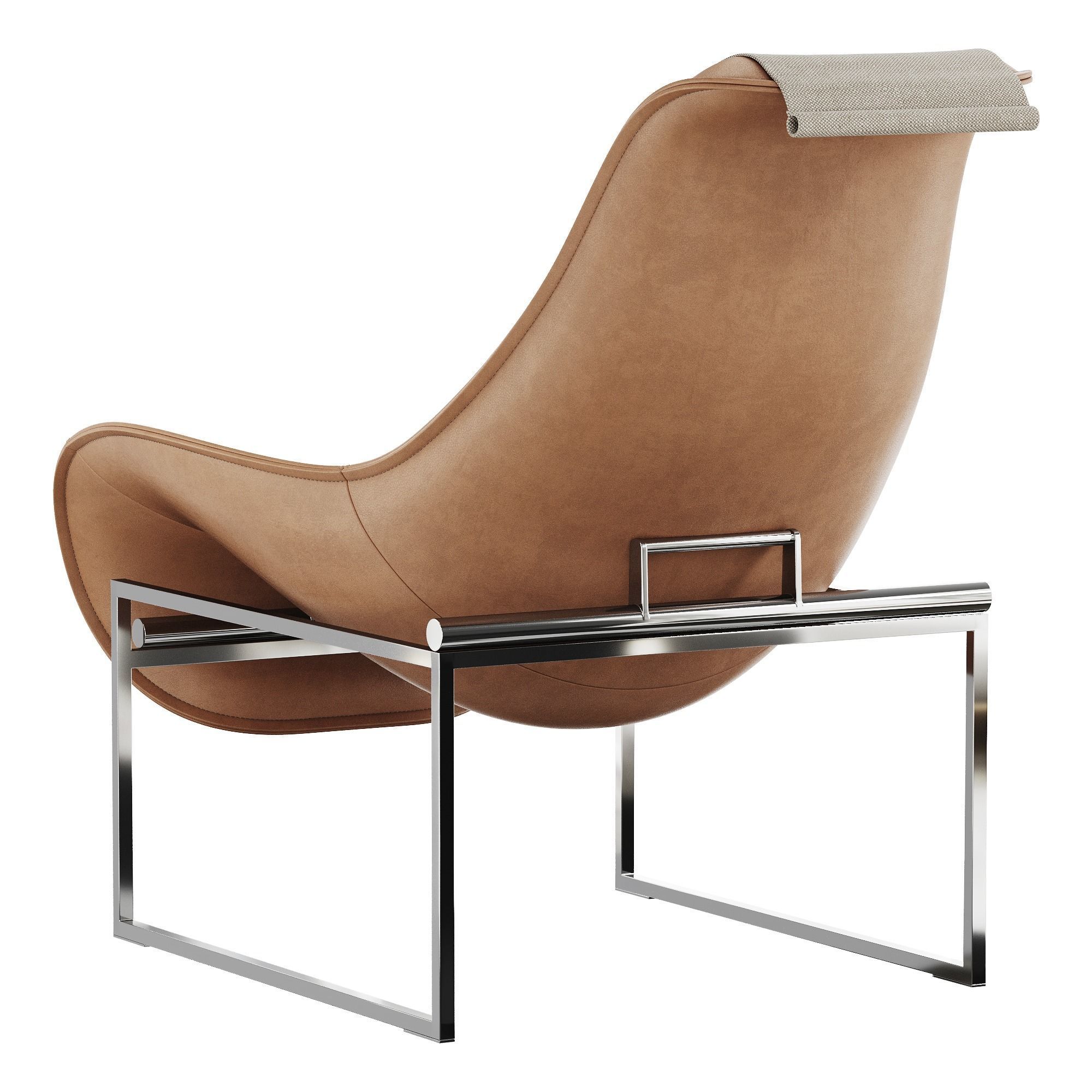 Armchair MART by Italia Low-poly 3D model_4